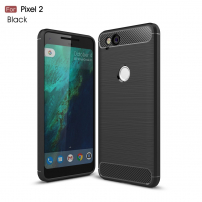 Műanyag tok csiszolt textúrával Google Pixel 2 - fekete
