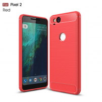 Műanyag tok csiszolt textúrával Google Pixel 2 - piros