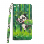 Flip cover tok - panda - Google Pixel 3 - zöld