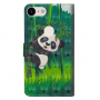 Flip cover tok - panda - Google Pixel 3 - zöld