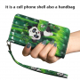 Flip cover tok - panda - Google Pixel 3 - zöld